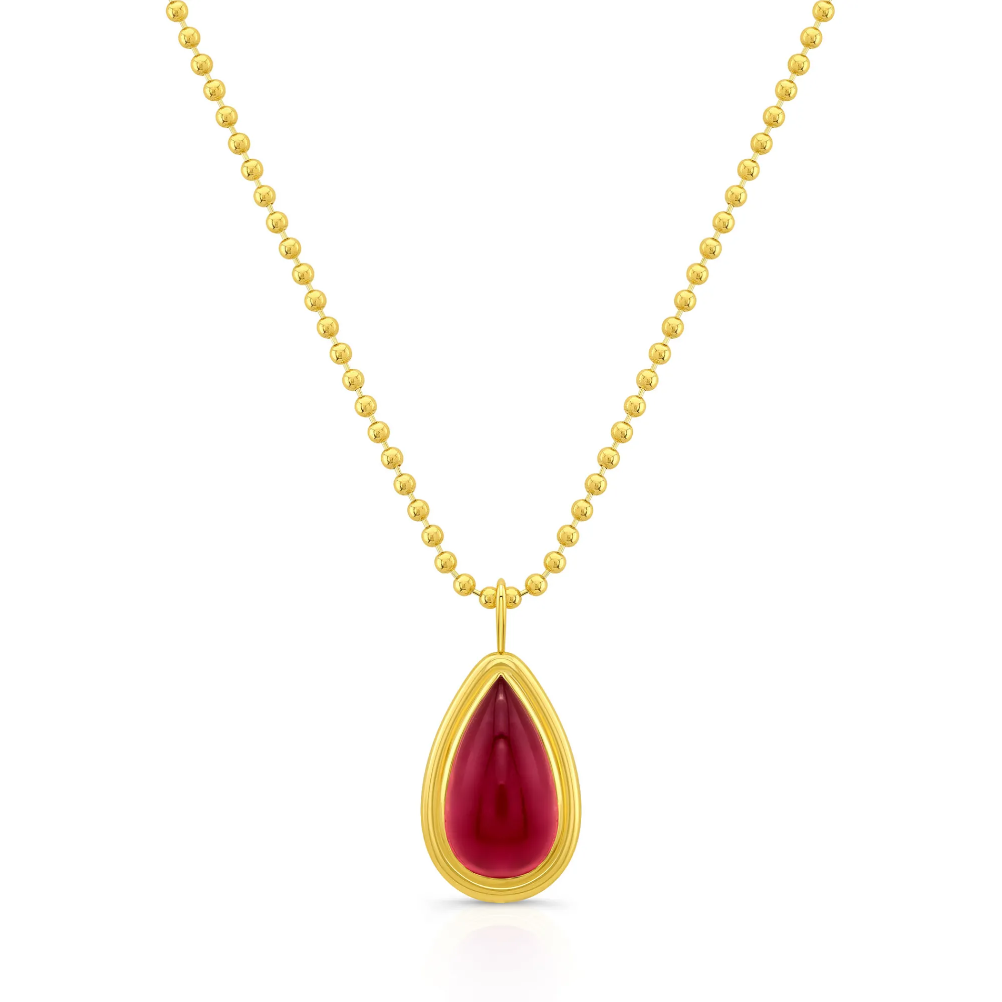 Rahaminov Pear Shaped Pink Tourmaline Pendant, 18K Yellow Gold Sale