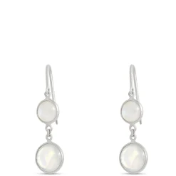 Rainbow Moonstone Drop Earrings, Sterling Silver Sale