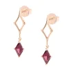 Rhodolite Dangle Earrings, 14K Yellow Gold Sale
