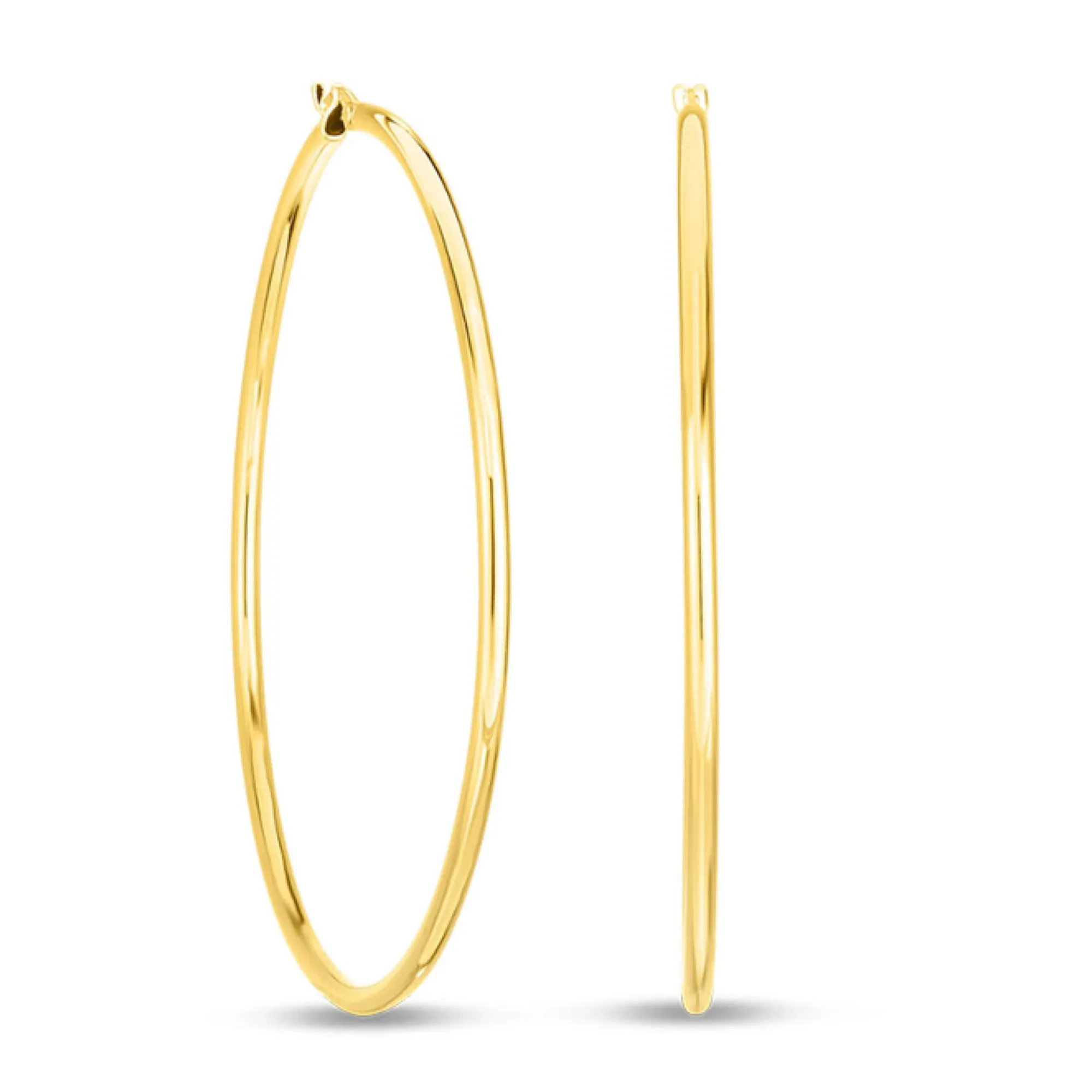 Roberto Coin Basic Gold Large Hoop Earings 18K Hot