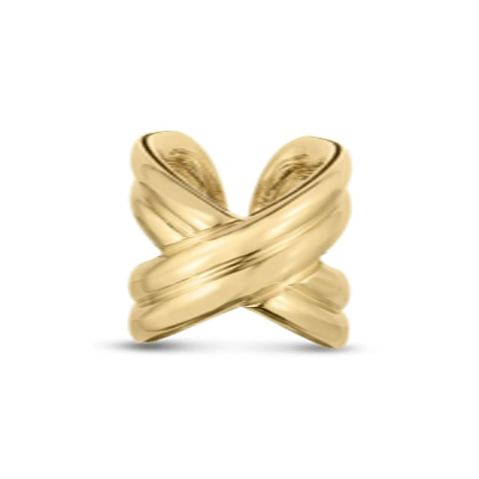 Roberto Coin Criss Cross Fashion Ring 18K Yellow Gold. Outlet
