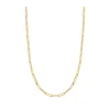 Roberto Coin Designer Gold Alternating Paperclip Necklace 18K Clearance