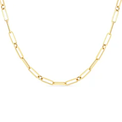 Roberto Coin Designer Gold Fine Paperclip Chain Necklace 18K New