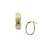 Roberto Coin Designer Gold Wide Oval Hoop Earrings 18K Discount