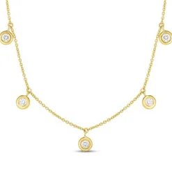 Roberto Coin Diamonds by the Inch 5-Station Diamond Necklace 18K