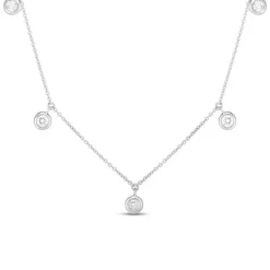 Roberto Coin Diamonds by the Inch 5-Station Diamond Necklace 18K Hot