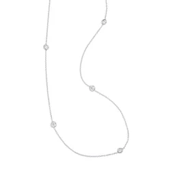 Roberto Coin Diamonds by the Inch 5-Station Diamond Necklace 18K Discount