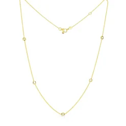 Roberto Coin Diamonds by the Inch 5-Station Diamond Necklace 18K Clearance