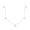 Roberto Coin Flower Station Dangle Necklace 18K White Gold, 17" Best