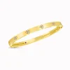 Roberto Coin 18K Gold Love in Verona Narrow Width Diamond Accent Bangle Clearance