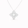 Roberto Coin 18K Gold Petite Venetian Princess Diamond & Satin Finish Medium Flower Necklace Best