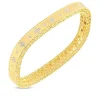 Roberto Coin 18K Gold Princess Satin Fleur De Lis Diamond Slim Bangle Best