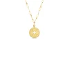 Roberto Coin 18k Venetian Princess Satin Medallion With Flower Cutout & Diamond Accent On Chain Best