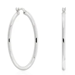Roberto Coin 18k White Designer Gold Medium Round Hoop Earrings Best
