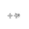 Roberto Coin 18K White Gold Love In Verona Medium Pavé Diamond Flower Stud Earrings Online
