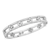 Roberto Coin 18K White Gold Love In Verona Diamond Open Frame Pavé Bangle