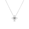 Roberto Coin 18K White Gold Love In Verona Small Flower Diamond Necklace