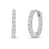 Roberto Coin 18k White Gold Petite Inside Outside The Perfect Diamond Hoop® Earrings Discount