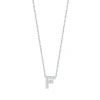 Roberto Coin 18k White Gold Tiny Treasures Diamond Love Letter “F” Necklace New