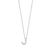 Roberto Coin 18k White Gold Tiny Treasures Diamond Love Letter “J” Necklace New