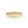 Roberto Coin 18K Yellow And White Cobra Diamond And Enamel Wide Cuff Bangle Online