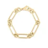 Roberto Coin 18K Yellow Designer Gold Classic Bold Alternating Link Bracelet Hot