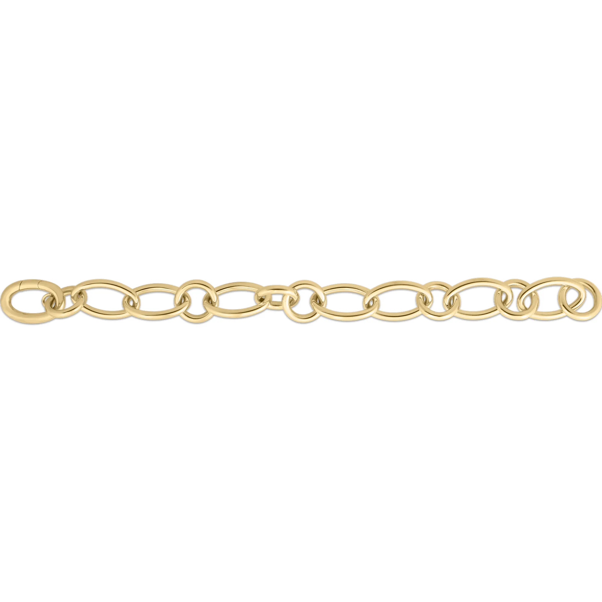 Roberto Coin 18k Yellow Designer Gold Alternating Oval and Round Link Bracelet Discount