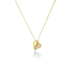 Roberto Coin 18K Yellow Gold Amorino Diamond Heart Necklace Discount