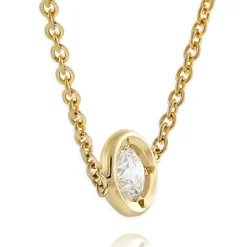 Roberto Coin 18K Yellow Gold Diamonds By The Inch Single Station Necklace Hot