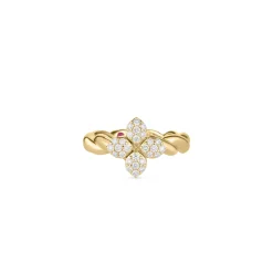 Roberto Coin 18k Yellow Gold Love in Verona Diamond Twist Ring Sale