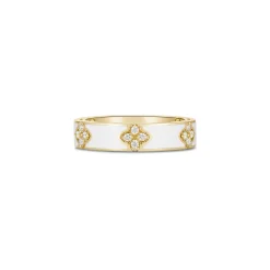 Roberto Coin 18K Yellow Gold Love In Verona Diamond And Enamel Ring Outlet