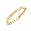 Roberto Coin 18K Yellow Gold Love In Verona Medium Width Diamond Accent And Satin Finish Bangle Discount