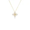 Roberto Coin 18K Yellow Gold Love In Verona Diamond And Enamel Flower Necklace Sale