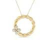 Roberto Coin 18K Yellow Gold Love In Verona Diamond Twist Necklace Hot