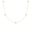 Roberto Coin 18K Yellow Gold Love By The Inch 5 Station Flower Necklace