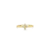 Roberto Coin 18K Yellow Gold Love In Verona Small Pavé Diamond Flower Ring Size 6.5 Best