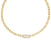 Roberto Coin 18K Yellow Gold Navarra Single Large Pave Diamond Link Necklace Sale