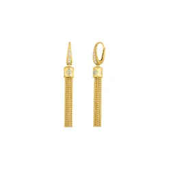 Roberto Coin 18K Yellow Gold Princess Tassel Diamond Accent Dangle Earrings Best