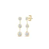 Roberto Coin 18K Yellow Gold Tiny Treasures Three Bezel Dangle Earrings Discount
