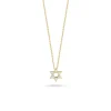 Roberto Coin 18K Yellow Gold Tiny Treasures Diamond Star Of David Necklace Hot
