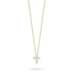 Roberto Coin 18K Yellow Gold Tiny Treasures Diamond Baby Cross Necklace