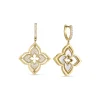 Roberto Coin 18K Yellow Gold Venetian Princess Pirouette Pavé Medium Flower Drop Earrings Sale