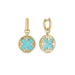 Roberto Coin 18K Yellow Gold Venetian Medallions Small Drop Earrings Clearance
