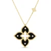 Roberto Coin 18K Yellow Gold Venetian Princess Diamond And Black Enamel Flower Necklace Online