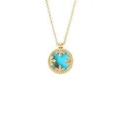 Roberto Coin 18K Yellow Gold Venetian Medallions Small Pendant Necklace Sale
