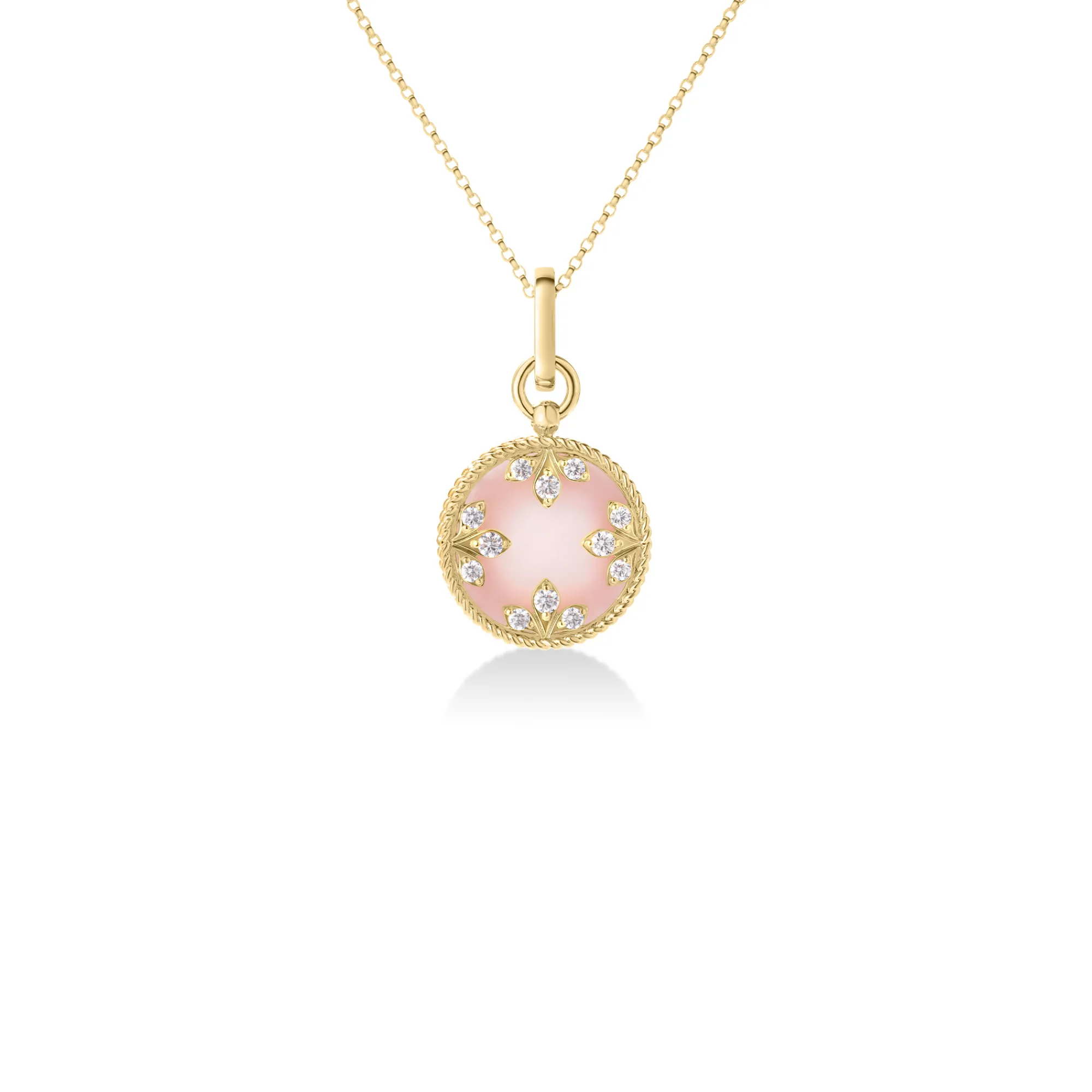 Roberto Coin 18K Yellow Gold Venetian Medallions Medium Pendant Necklace New