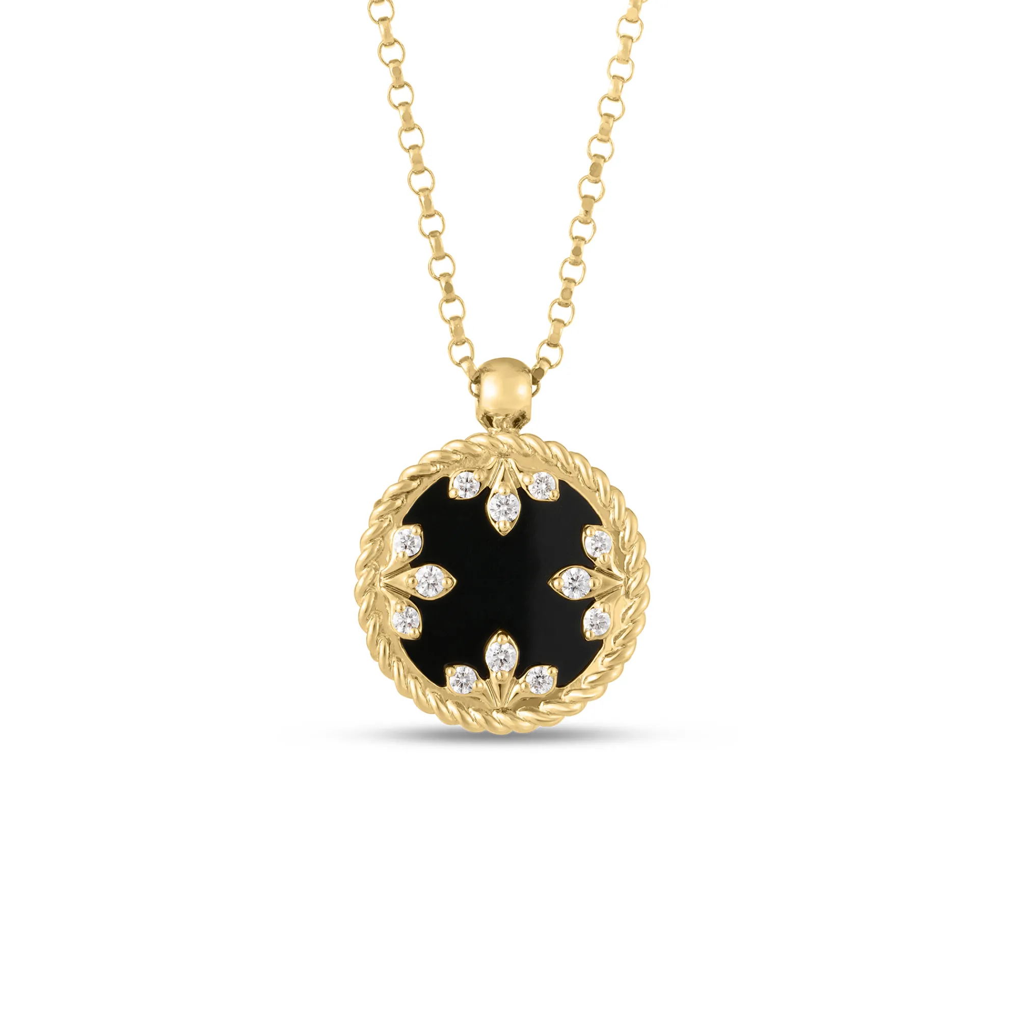 Roberto Coin 18K Yellow Gold Venetian Medallions Small Pendant Necklace Clearance