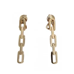 Roberto Coin 3 Link Navarra Drop Earrings 18K Yellow Gold, Sale