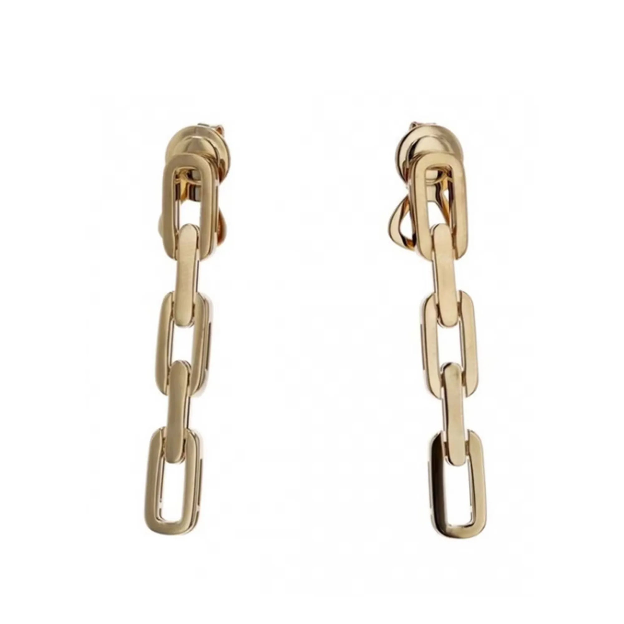 Roberto Coin 3 Link Navarra Drop Earrings 18K Yellow Gold, Sale