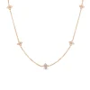 Roberto Coin Love By The Inch 5 Station Flower Necklace, 18K Rose Gold Best